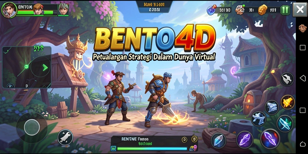 Tampilan screenshot BENTO4D menampilkan aksi seru dalam pertempuran strategi.