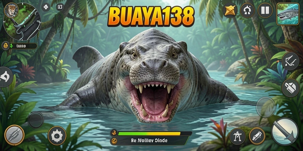 Tampilan gameplay BUAYA138 yang ceria dan mengundang.