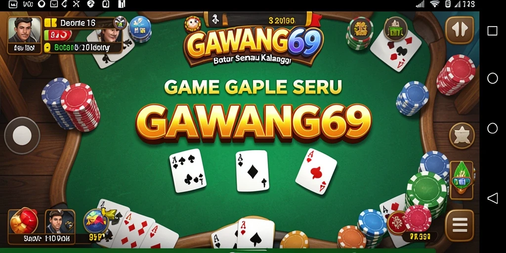 Screenshot GAWANG69 menampilkan serunya bermain Gaple secara multiplayer.