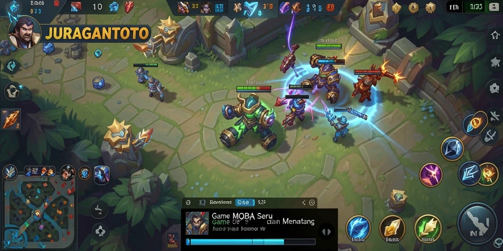 Tampilan gameplay seru dari pertempuran di JURAGANTOTO.