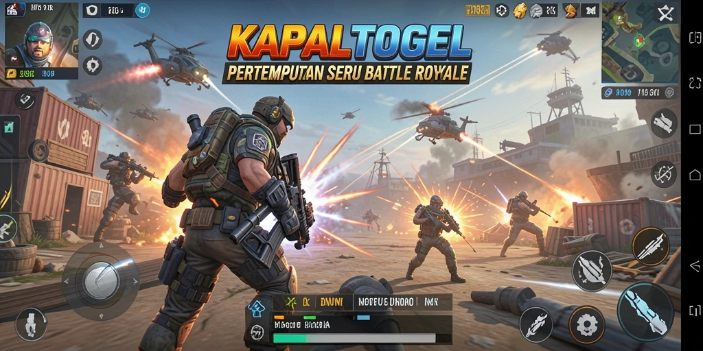Tangkapan layar <strong>KAPALTOGEL</strong> menampilkan aksi pertempuran menarik di arena Battle Royale.