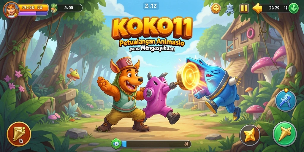 Tampilan gameplay menampilkan aksi dan karakter anime yang dinamis.