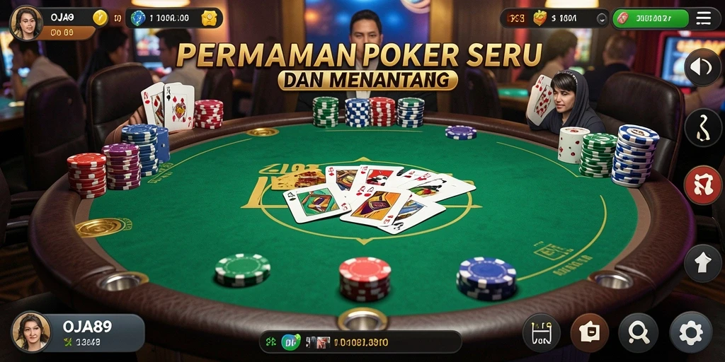 Screenshot gameplay OJA89 menampilkan keseruan bermain Poker.