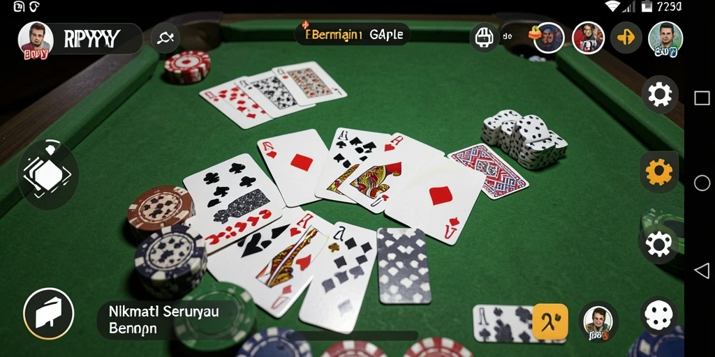 Tampilan gameplay Gaple yang seru dan interaktif.