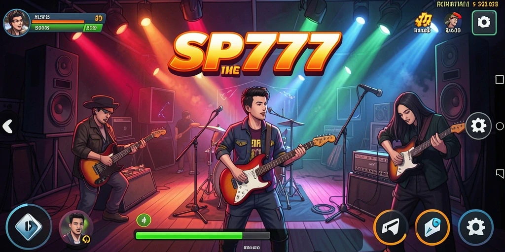Tampilan gameplay SP777 yang penuh warna dan interaktif.