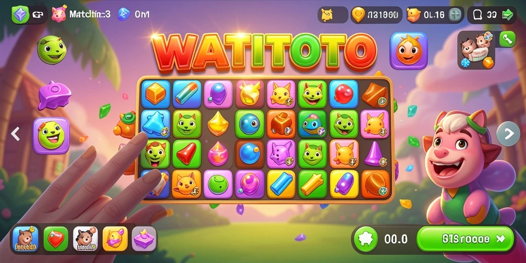 Tampilan gameplay WATITOTO yang seru dan penuh warna.
